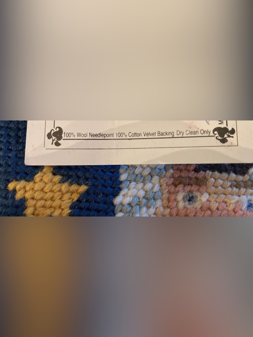 Vintage With Tag Needlepoint Christmas Stocking - Picture 3 of 8